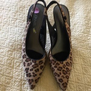 Animal print Connie leather sling backs size 7